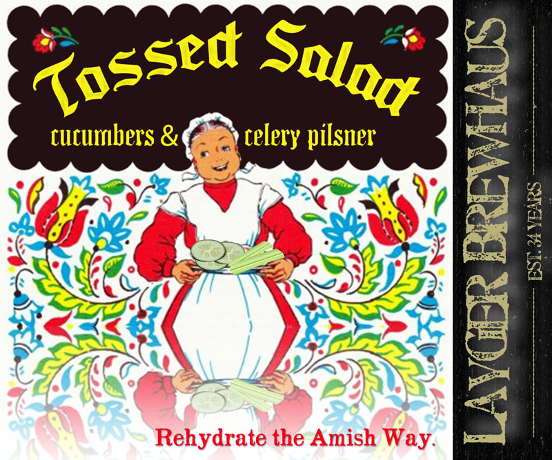 Layger Brewhaus Tossed Salad label
