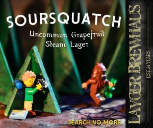 Layger Brewhaus Soursquatch Uncommon Grapefruit Steam Lager label 800x667